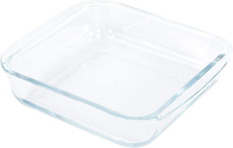 Photo 4 of Glad Clear Glass Square Baking Dish | 1.2-Quart Nonstick Bakeware Casserole Pan | Freezer-to-Oven and Dishwasher Safe, Small
