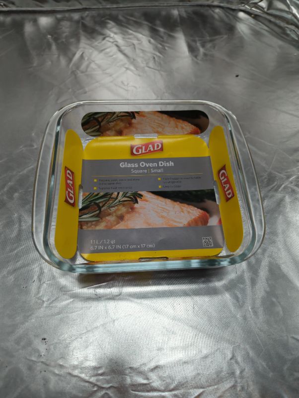 Photo 5 of Glad Clear Glass Square Baking Dish | 1.2-Quart Nonstick Bakeware Casserole Pan | Freezer-to-Oven and Dishwasher Safe, Small

