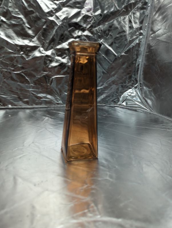 Photo 1 of Short Glass Bud Vase - 7.75" - Mocha