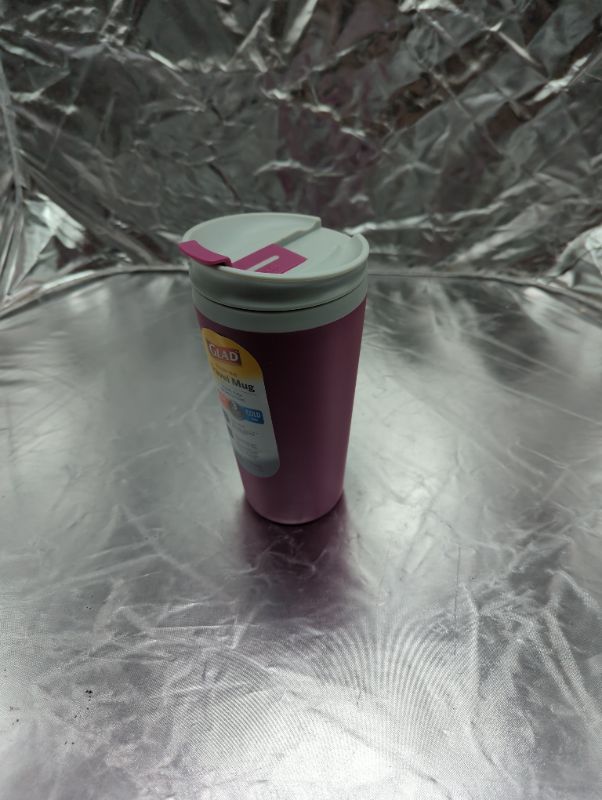 Photo 2 of Glad Double Wall Travel Mug - Hot/Cold 3HRS - Leakproof - 16oz - PURPLE