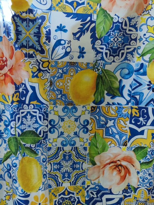 Photo 2 of 2 Panels - 42x84" - Tropical Lemon Flower Curtains