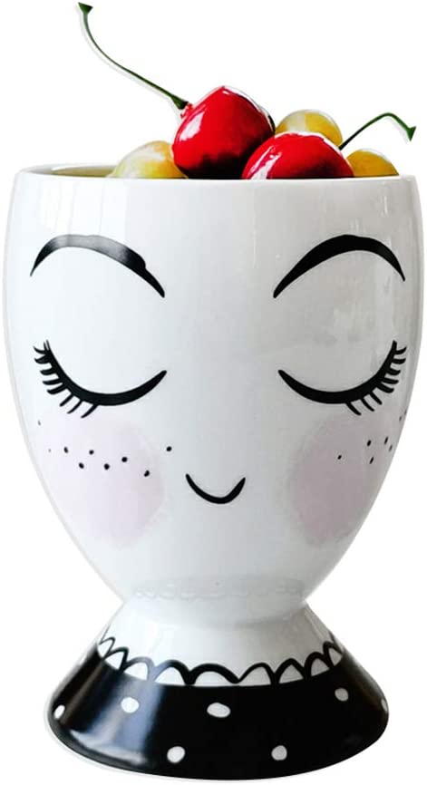 Photo 1 of Multi-Functional Shy Girl Ceramic Cup, Ceramic face vase, Cute Shape, Beautiful and Practical, Lead-Free Ceramic, Durable, Suitable for Cups, vases and Gifts
