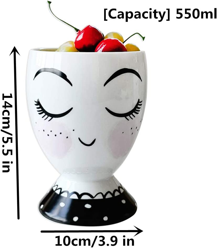 Photo 2 of Multi-Functional Shy Girl Ceramic Cup, Ceramic face vase, Cute Shape, Beautiful and Practical, Lead-Free Ceramic, Durable, Suitable for Cups, vases and Gifts

