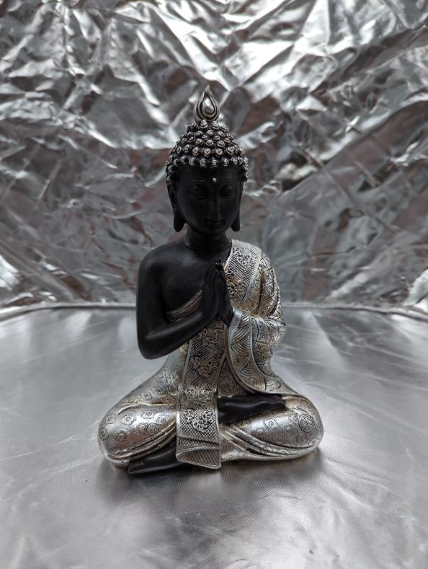 Photo 1 of JORAE Seated Buddha Statue Buddhism Thai Meditating Home and Garden Decorative Sculpture Praying Collectibles Figurines, 9.5 Inches, Polyresin
