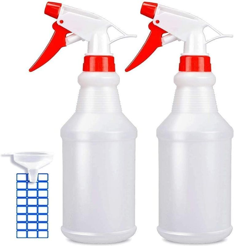 Photo 1 of JohnBee Spray bottle - Empty spray bottles (16oz/2Pack) - Spray bottles for Cleaning Solutions/Plants/Bleach Spray/BBQ - With Adjustable Nozzle from Fine Mist to Stream - BPA Free Material
