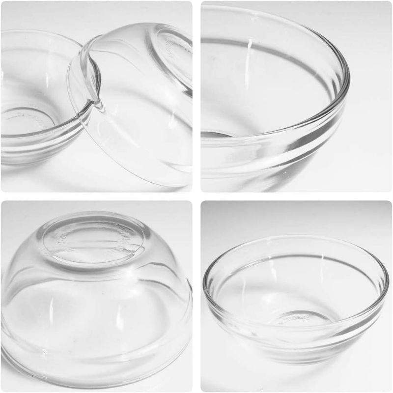 Photo 3 of SZUAH 3.5 Inch Small Glass Bowls 12 Pack Prep Bowls Serving Bowls 4.5 OZ Microwavable Stackable Clear Glass Bowls for Kitchen, Dessert, Dips, Nut and Candy Dishes, Dishwasher Safe
