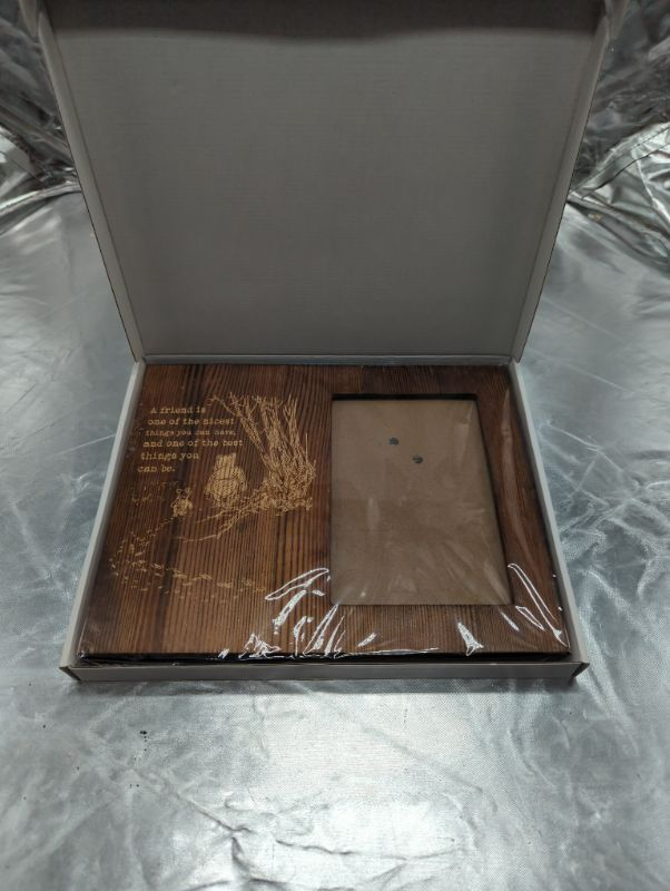 Photo 2 of 4x6 Wooden Engraved Pooh Bear Picture Frame - "A Friend is One of the Nicest Things You Can Have, and One of the Best Things You Can Be"