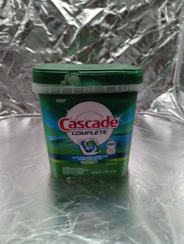 Photo 2 of Cascade Complete Dishwasher Detergent, with Dawn Grease Fighting Power, 90 Fresh Scent Action Pacs Fresh 90 Count (Pack of 1)