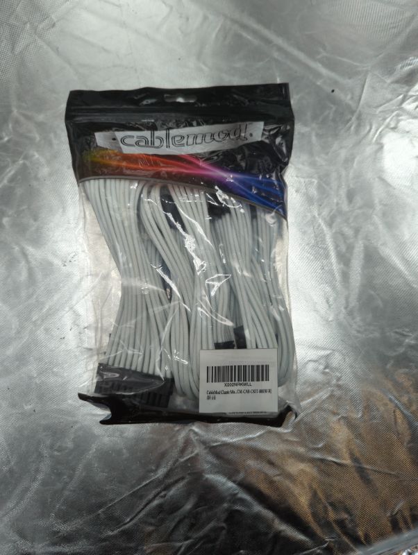 Photo 3 of CableMod 8+8 Series Pro ModFlex Sleeved Cable Extension Kit (White)
