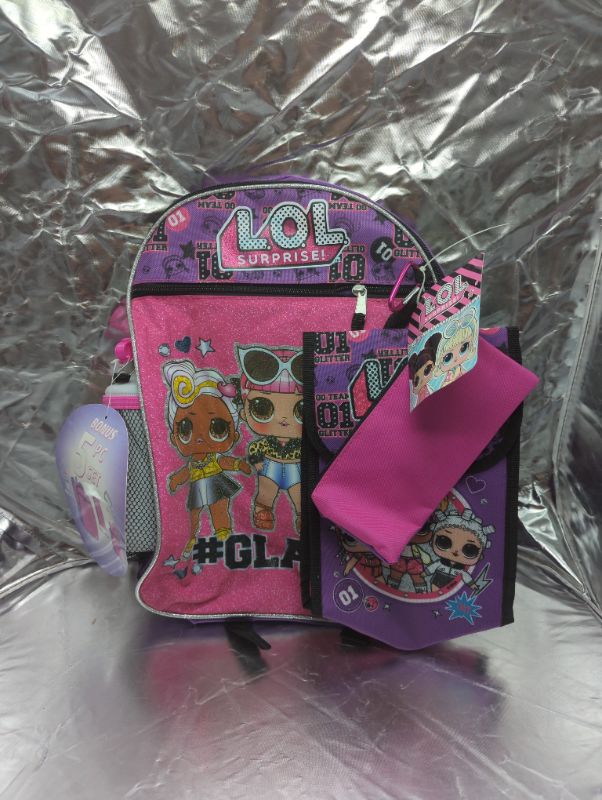 Photo 2 of LOL Surprise Purple Back too School Essentials Set for Girls, Purple, Size 16"