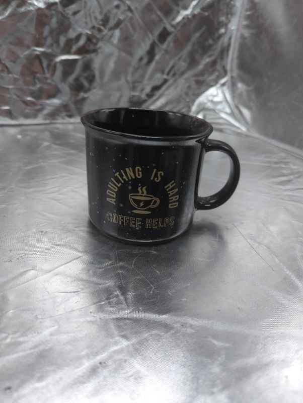 Photo 1 of Adulting is Hard, Coffee Helps - Black Mug