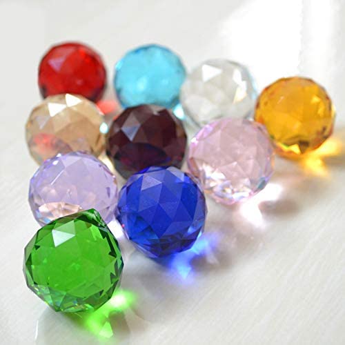 Photo 1 of MerryNine 20 Pack Crystal Ball Prism Sun Shine Catcher Rainbow Pendants Maker, Hanging Crystals Prisms for Windows, for Feng Shui, for Gift (Multicolor)
