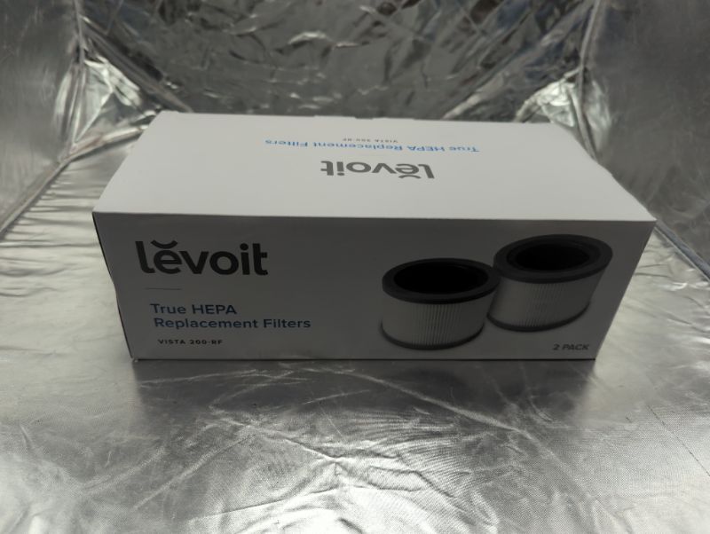 Photo 2 of LEVOIT Vista 200 Air Purifier Replacement Filter, 3-in-1 True HEPA, High-Efficiency Activated Carbon, Vista200-RF, 2 Pack, Black