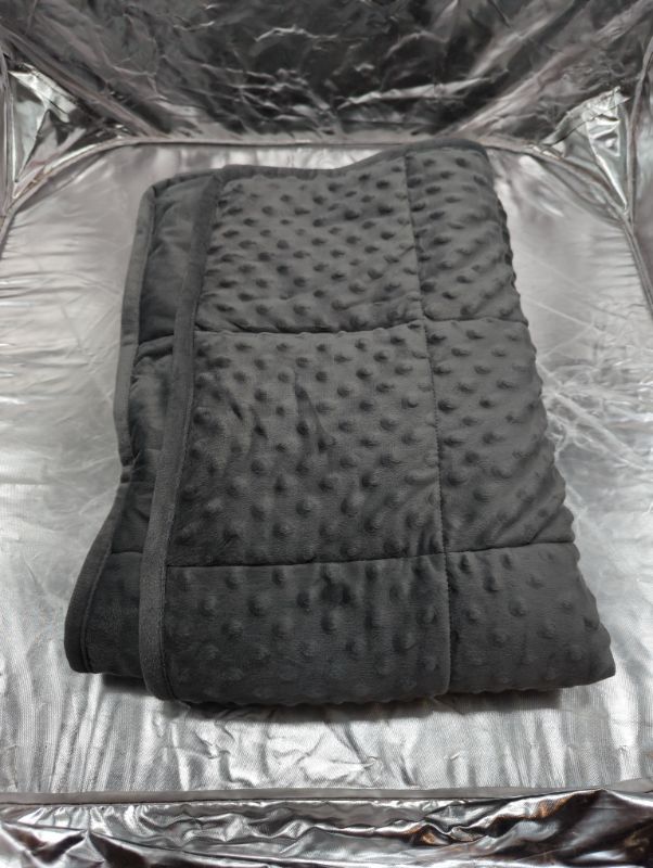 Photo 4 of ALANSMA Reversible Weighted Blanket for All Season, Luxury Velvet, Warm and Cool, Adult Kids 5Lb Weighted Blanket, Enjoy Sleeping Anywhere(Grey,36"x48" 5lbs)
