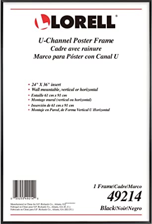 Photo 1 of Lorell Stylish Poster Frame, 24" x 36" (49214),Black
