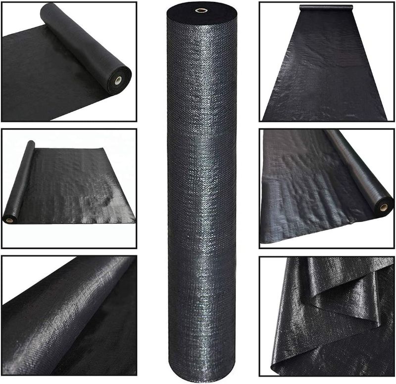 Photo 2 of Kdgarden Premium 5oz Pro Weed Barrier Landscape Fabric Ground Cover Heavy Duty Commercial Anti-Weed Gardening Mat, 3ft x 100ft, Black
