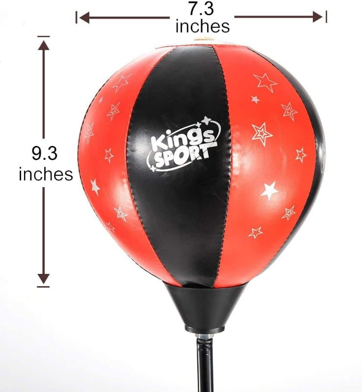 Photo 2 of Liberty Imports Sport Boxing Set Punching Bag with Gloves - Punching Ball for Kids Adjustable Height - 43 inches
