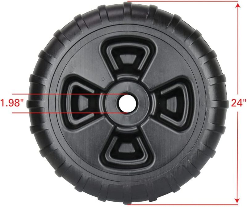 Photo 2 of Heavy-Duty Plastic Roll-In Dock/Boat Lift Wheel - 24"