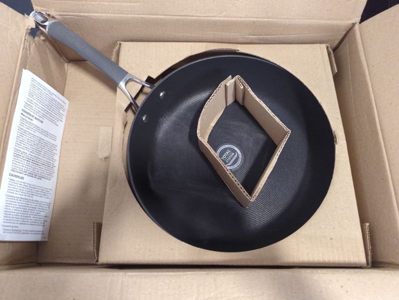 Photo 4 of Circulon Radiance Deep Hard Anodized Nonstick Frying Pan /Skillet with Lid - 12 Inch, Gray
