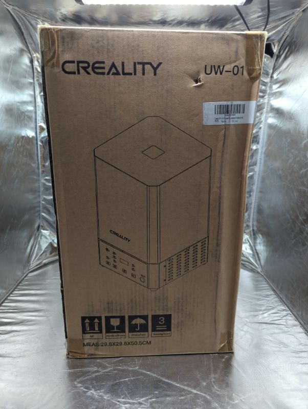 Photo 4 of Creality 3D UW-01 Washing and Curing Machine 2 in 1 UV Curing Rotary Box Bucket for LCD/DLP/SLA Resin 3D Printer Models 7.42x6x7.8 inches Transparent Visiblet