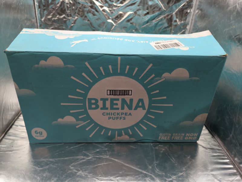 Photo 3 of Biena Baked Puffs, Vegan Cheddar, Chickpea Snacks - 3.2 oz - 6 Bags