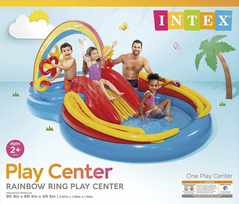 Photo 4 of Intex Rainbow Ring Inflatable Play Center, 117" X 76" X 53", For Ages 2+
