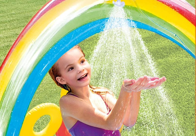 Photo 5 of Intex Rainbow Ring Inflatable Play Center, 117" X 76" X 53", For Ages 2+
