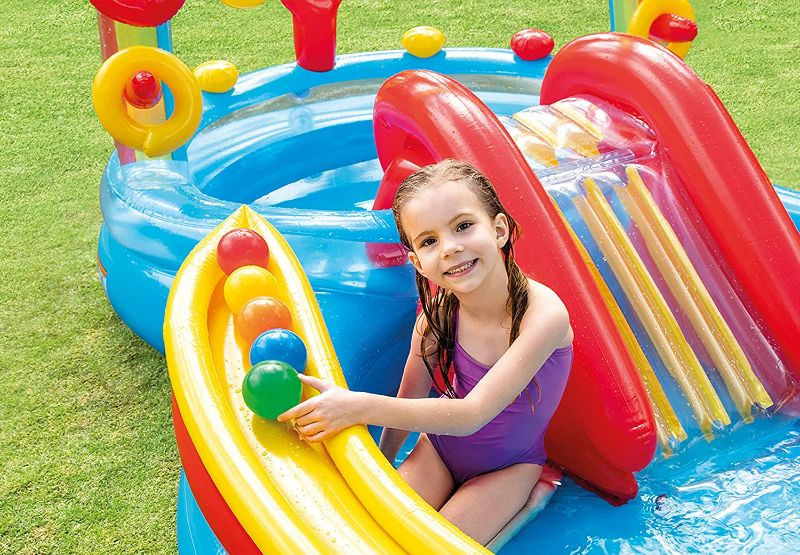 Photo 3 of Intex Rainbow Ring Inflatable Play Center, 117" X 76" X 53", For Ages 2+
