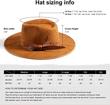 Photo 4 of RUEDIGER Wide Brim Fedora Hats for Men Women 100% Wool Felt Panama Rancher Hat with Lightning Logo Distressed/Burned Handmade - Size L
