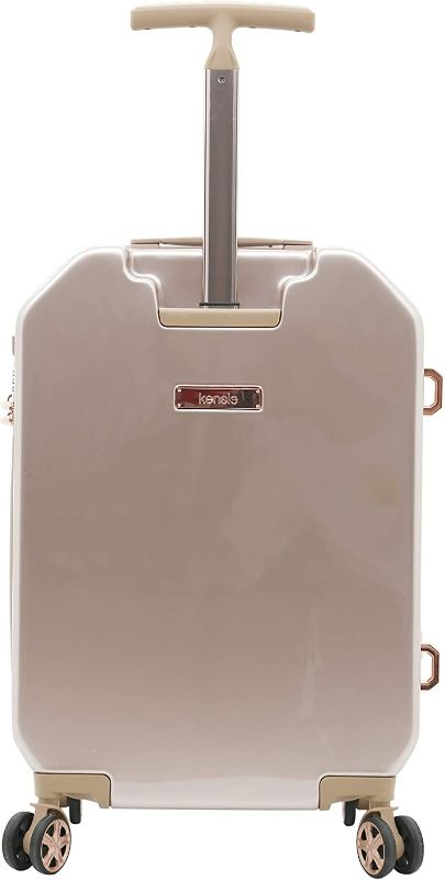 Photo 5 of kensie Women's 3D Gemstone TSA Lock Hardside Spinner Luggage, Rose Gold, 20-Inch Carry-On
