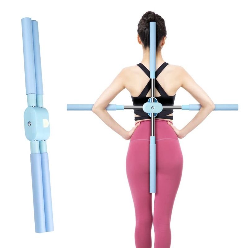 Photo 1 of Posture Corrector, Yoga Sticks Stretching Tool, Yoga Training Sticks for Posture, Back Straightener Posture Corrector, Back Brace Retractable Design Humpback Correction Stick for Adult and Child
