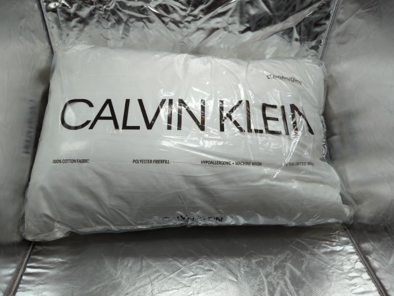 Photo 2 of Calvin Klein Down Around Extra Firm Support Pillow (Standard/Queen - 20” x 28” - White) -  Dual Core Down Feather Pillow/Soft Plush Comfort/Extra Firm Support Pillow for Back/Side Sleepers Sleepers
