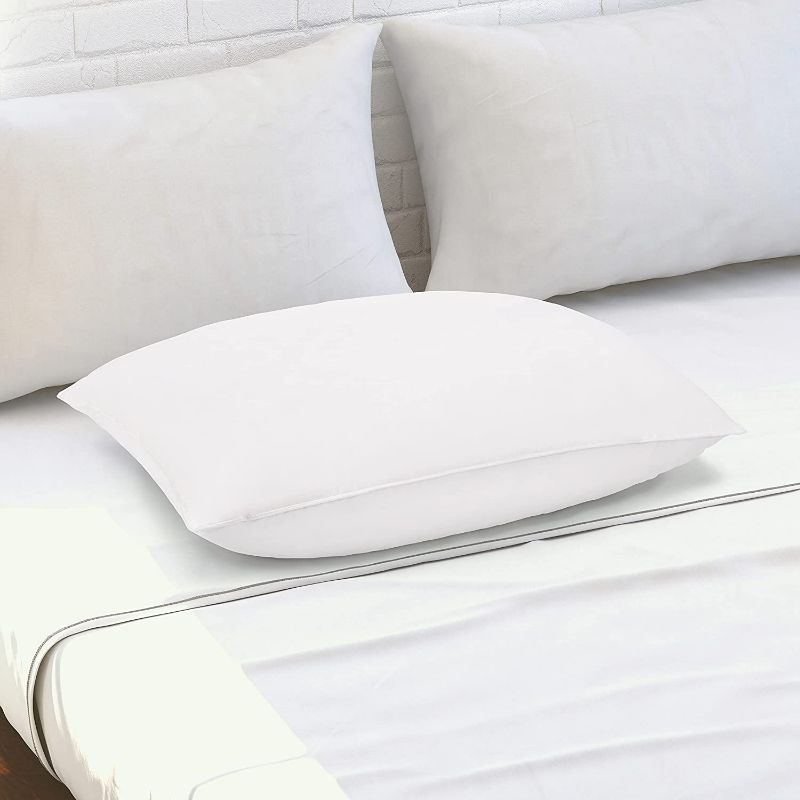 Photo 1 of Calvin Klein Down Around Extra Firm Support Pillow (Standard/Queen - 20” x 28” - White) -  Dual Core Down Feather Pillow/Soft Plush Comfort/Extra Firm Support Pillow for Back/Side Sleepers Sleepers
