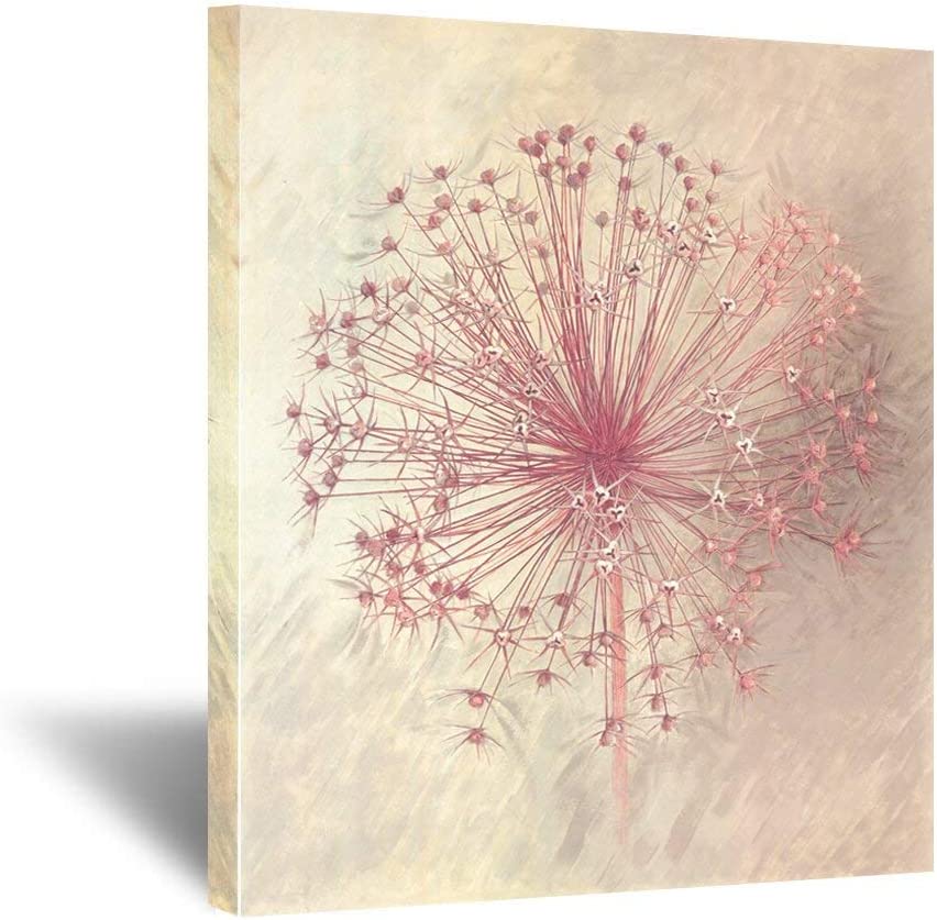 Photo 1 of Kreative Arts Gallery Wrap Canvas Print Framed Dandelion Oil Painting Print on Canvas Flora Canvas Painting Ready to Hang for Bedroom Home Decor Gifts for Women 20x24inch
