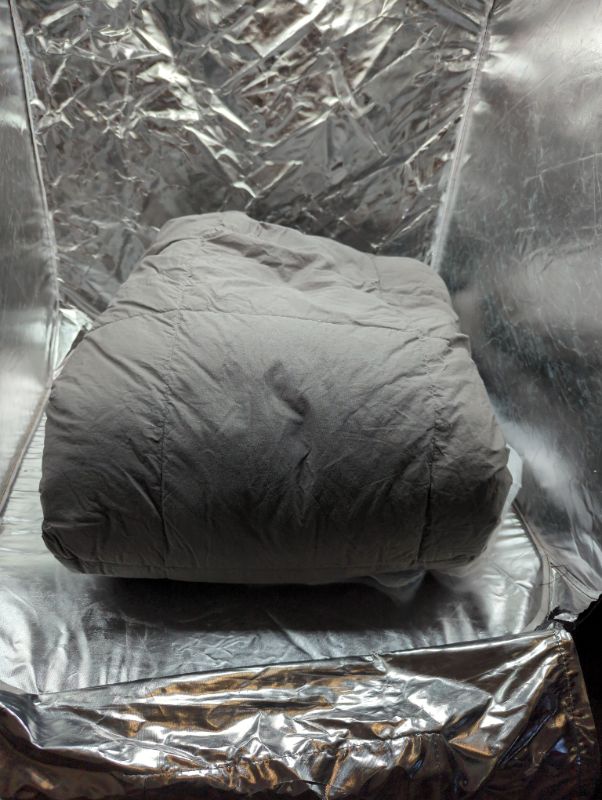Photo 2 of 82x86" Grey Down Cotton Fiber Comforter - Full Size