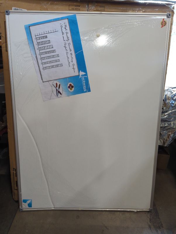 Photo 2 of Lockways White Board Dry Erase Board 48 x 36 Inch, Magnetic Whiteboard 4 x 3, Silver Aluminium Frame