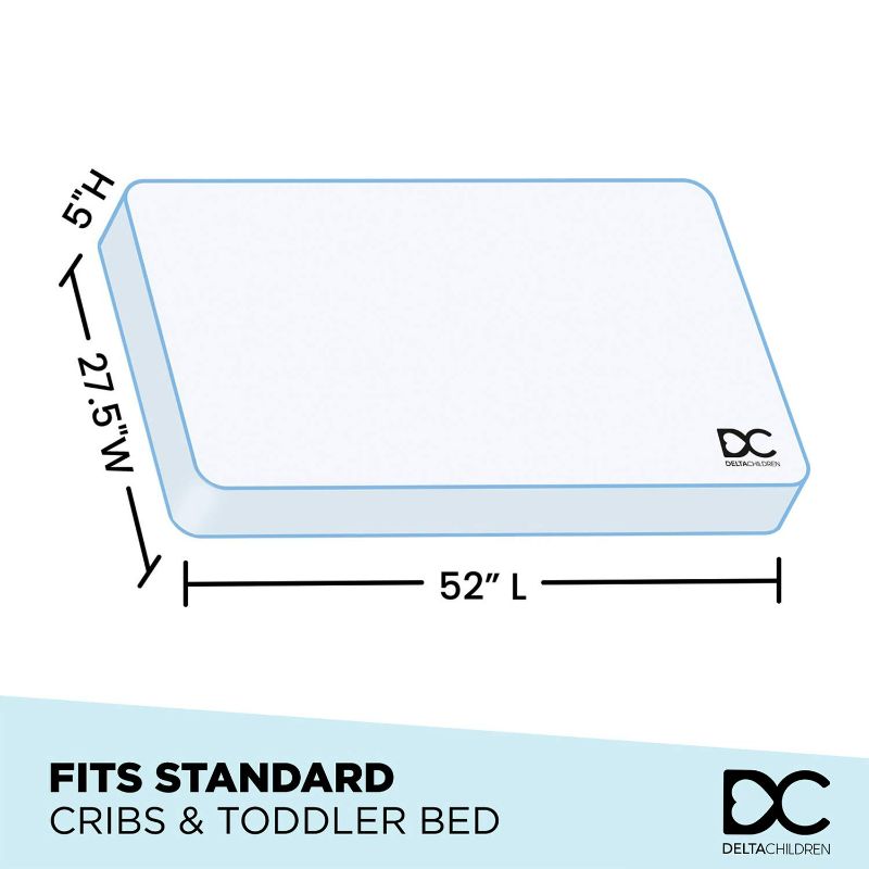 Photo 3 of Delta Children Twinkle Galaxy Dual Sided Crib and Toddler Mattress - Premium Sustainably Sourced Fiber Core - Waterproof - GREENGUARD Gold Certified (Non-Toxic) 