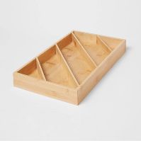 Photo 1 of Bamboo 5 Compartment Slanted Tools & Gadget Drawer Organizer Light 

