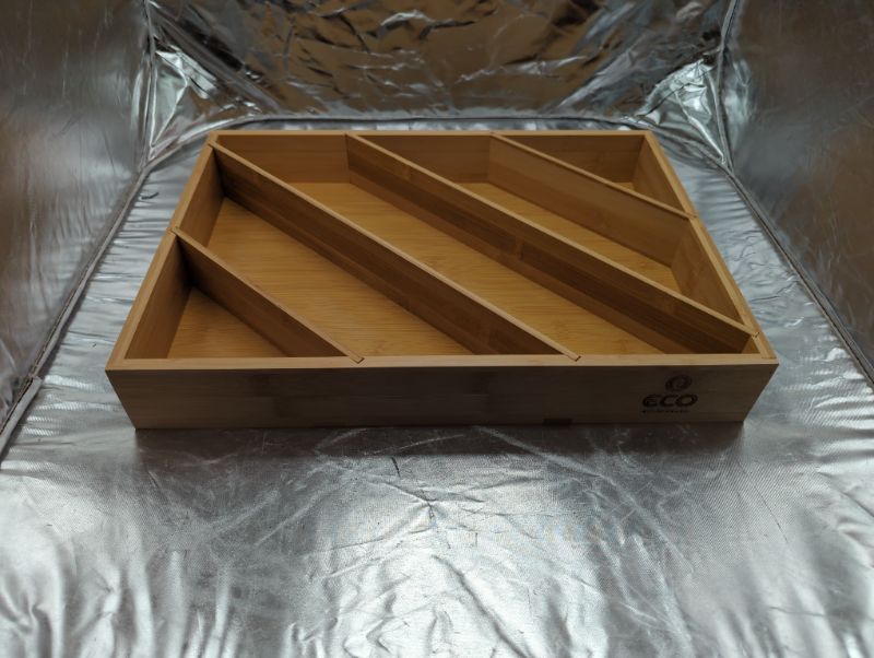 Photo 1 of Bamboo 5 Compartment Slanted Tools & Gadget Drawer Organizer Light 

