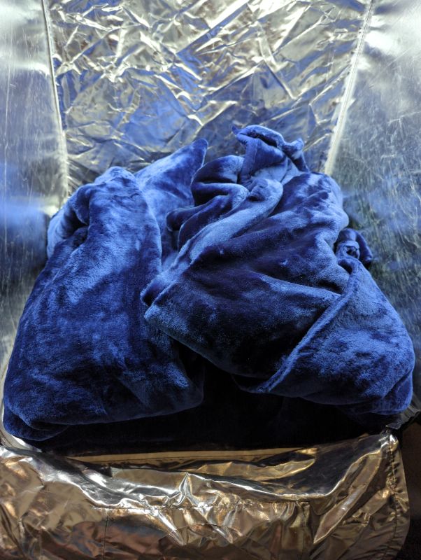 Photo 1 of Plush Velvet King Size Blanket - Navy