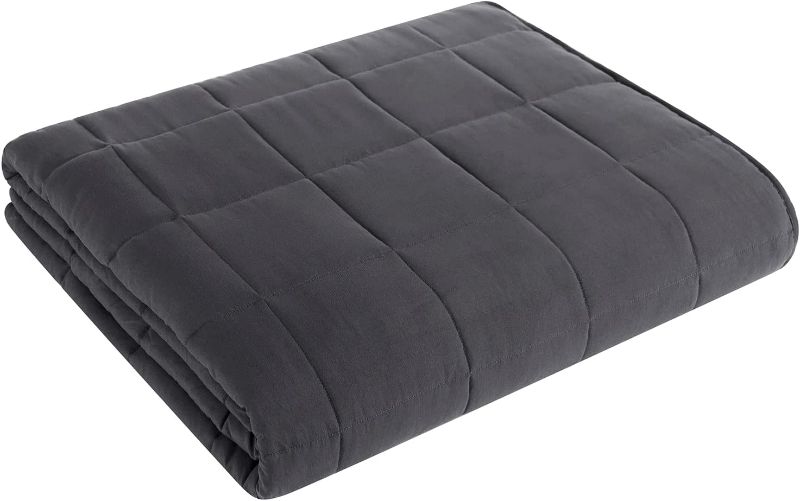 Photo 1 of GoHome - Weighted Blanket 20lbs 88"x104" Cooling Breathable Heavy Blanket Microfiber Material with Glass Beads Big Blanket for Adult All-Season Summer Fall Winter Soft Thick Comfort Blanket
