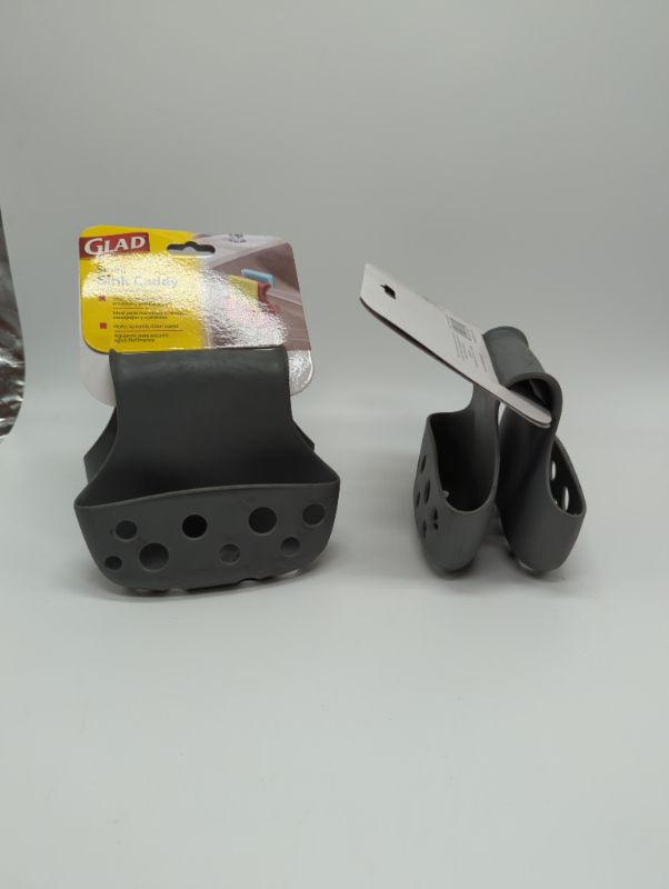 Photo 1 of Glad Small Sink Caddy - 2 Pack - Grey