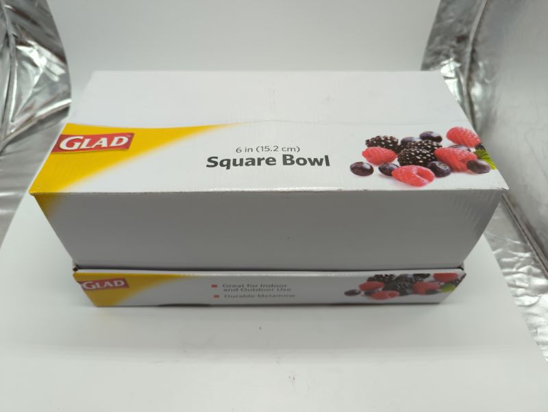 Photo 2 of GLAD - 24PCS - Square Bowls (6") - Assorted Colors