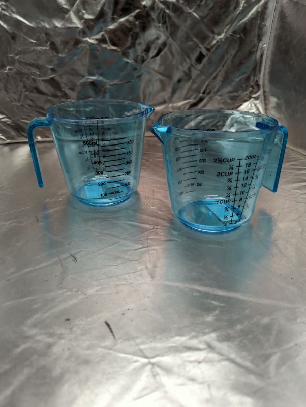 Photo 1 of 2 Pack - Clear Blue, 2.5C Measuring Cups
