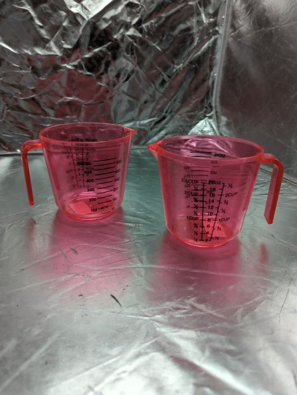 Photo 1 of 2 Pack - Clear Red, 2.5C Measuring Cups