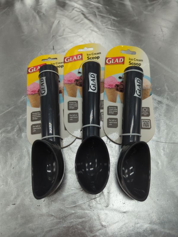 Photo 1 of 3 Pack - GLAD - Ice Cream Scooper - Grey