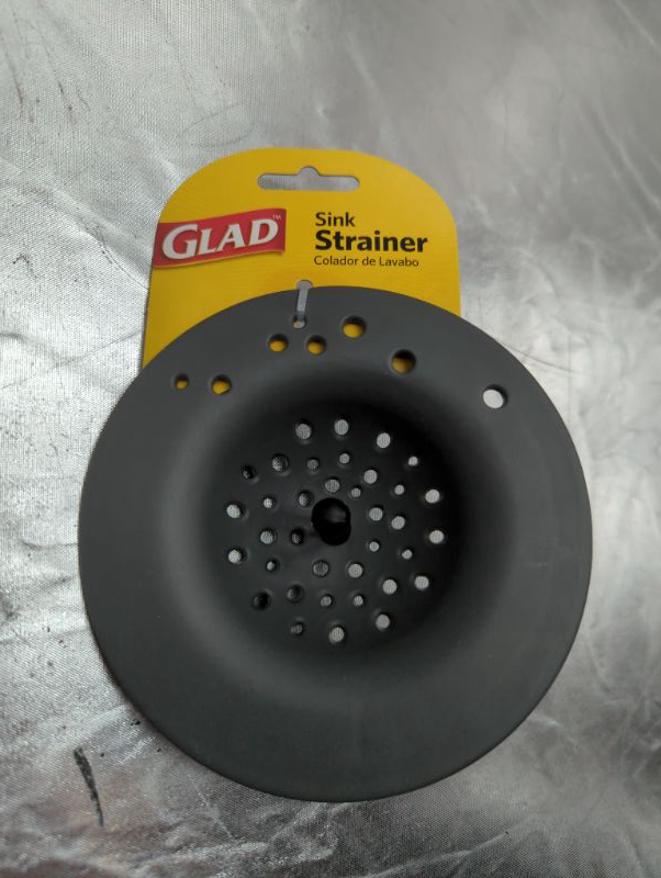 Photo 1 of GLAD - 3 Pack - Sink Strainer - Grey Silicone