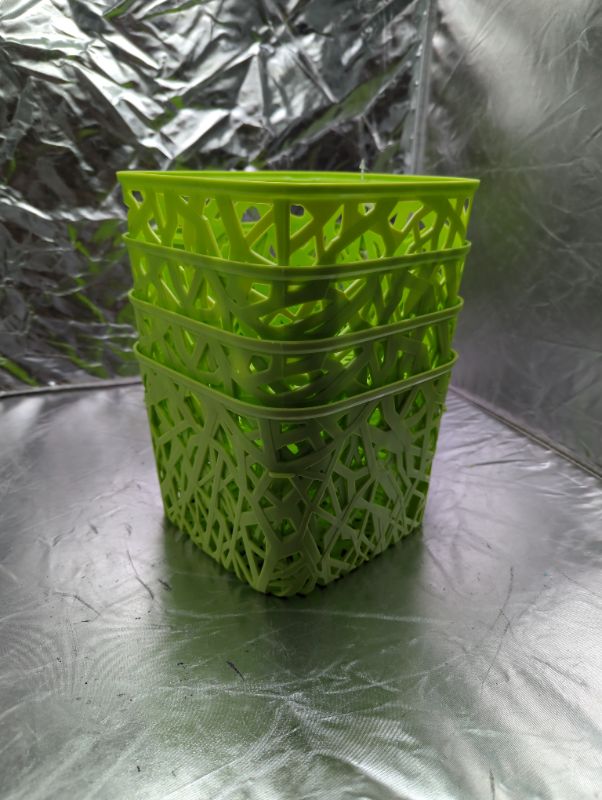 Photo 4 of Room Essentials Branch Weave Storage Bin Set of 4 - LIME GREEN Small
