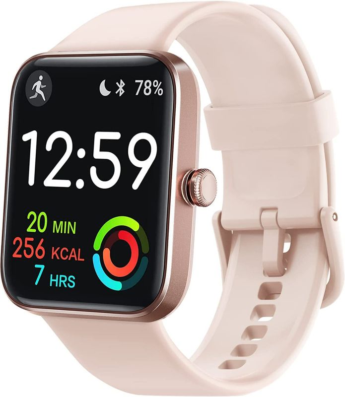 Photo 1 of aeac Smart Watch for Women Men,1.69" Touch Screen Fitness Tracker for iPhone Android Phone IP68 Waterproof,Finess Watch with Step Calorie Counter Sleep Monitoring Pedometer Watches - Rose Gold
