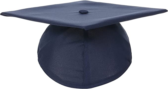 Photo 1 of Newrara Graduation Unisex Matte Adult Graduation Cap with Tassel - Navy Blue - 2 Pack
